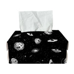 Black And White UFO Pattern Print Rectangle Tissue Box Cover