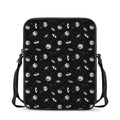 Black And White UFO Pattern Print Rectangular Crossbody Bag