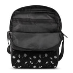 Black And White UFO Pattern Print Rectangular Crossbody Bag