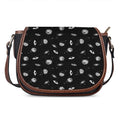Black And White UFO Pattern Print Saddle Bag