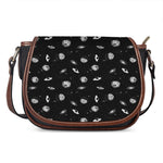Black And White UFO Pattern Print Saddle Bag