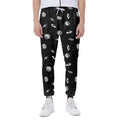 Black And White UFO Pattern Print Joggers