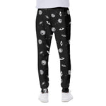 Black And White UFO Pattern Print Scuba Joggers