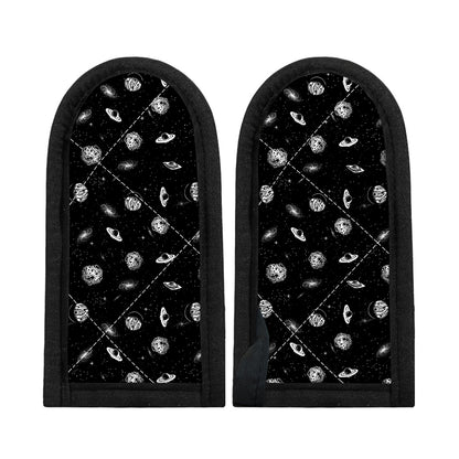 Black And White UFO Pattern Print Skillet Handle Cover