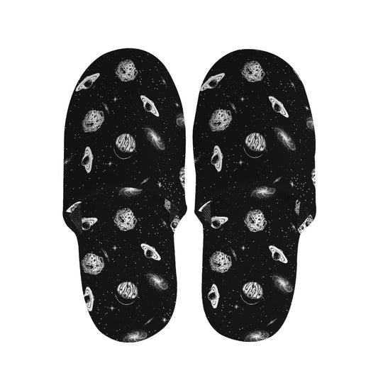 Black And White UFO Pattern Print Slippers
