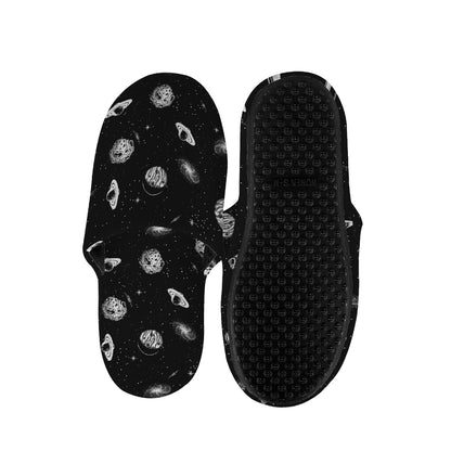 Black And White UFO Pattern Print Slippers