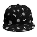 Black And White UFO Pattern Print Snapback Cap