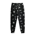 Black And White UFO Pattern Print Sweatpants