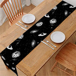 Black And White UFO Pattern Print Table Runner