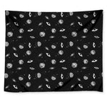 Black And White UFO Pattern Print Tapestry