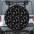 Black And White UFO Pattern Print Tire Cover