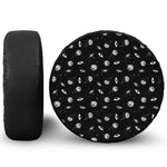 Black And White UFO Pattern Print Tire Cover