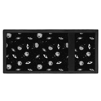 Black And White UFO Pattern Print Trifold Wallet