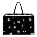 Black And White UFO Pattern Print Utility Tote Bag