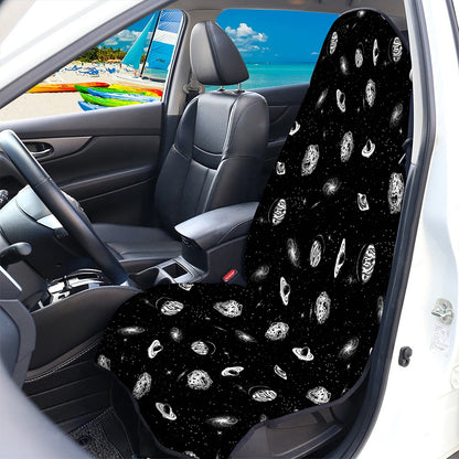 Black And White UFO Pattern Print Waterproof Car Seat Cover