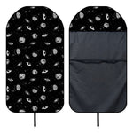 Black And White UFO Pattern Print Waterproof Car Seat Cover