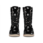 Black And White UFO Pattern Print Winter Boots