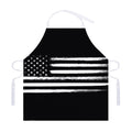 Black And White USA Flag Print Adjustable Apron