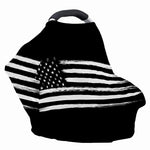 Black And White USA Flag Print Baby Seat Cover