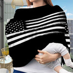 Black And White USA Flag Print Baby Seat Cover