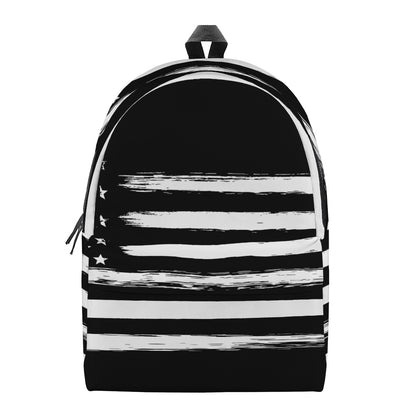 Black And White USA Flag Print Backpack