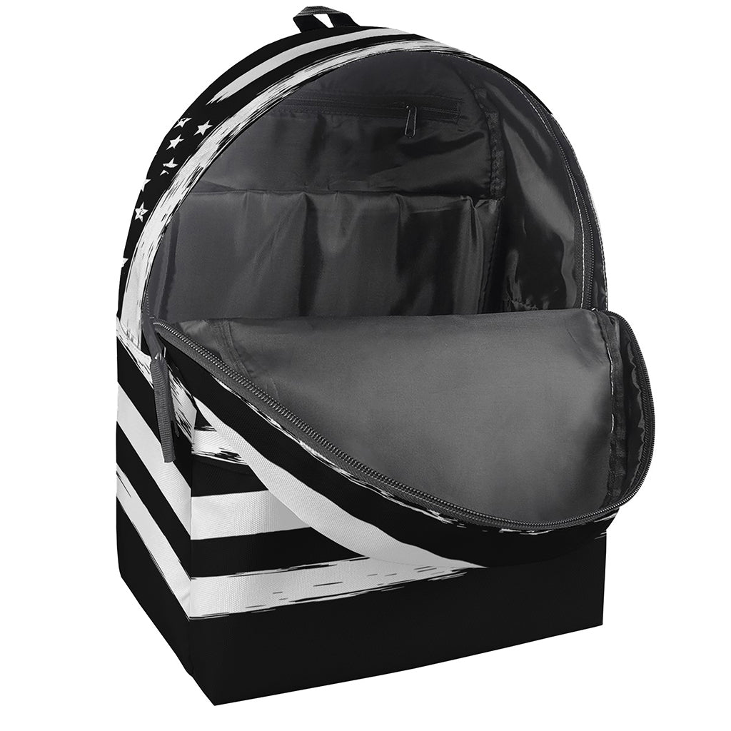 Black And White USA Flag Print Backpack