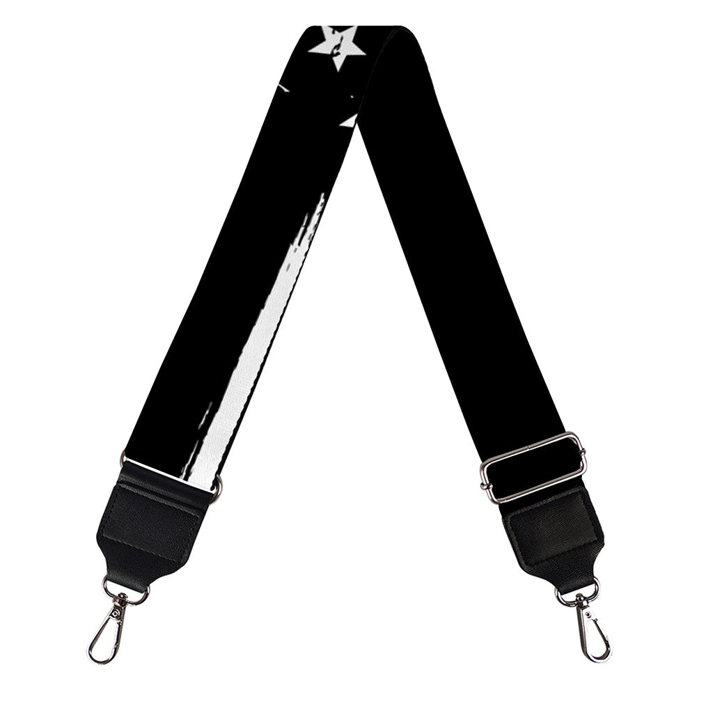 Black And White USA Flag Print Bag Strap