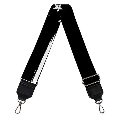 Black And White USA Flag Print Bag Strap