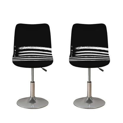 Black And White USA Flag Print Bar Stool Covers