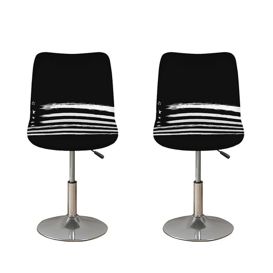 Black And White USA Flag Print Bar Stool Covers
