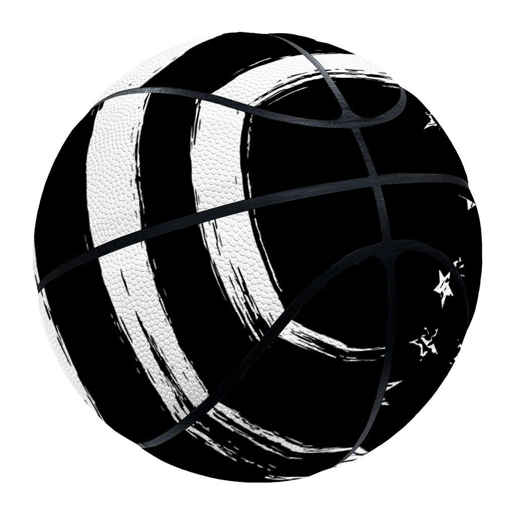 Black And White USA Flag Print Basketball