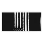 Black And White USA Flag Print Beach Towel