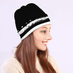 Black And White USA Flag Print Beanie