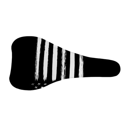Black And White USA Flag Print Bicycle Seat Cover