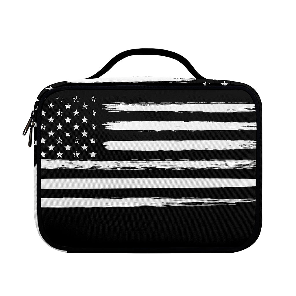 Black And White USA Flag Print Briefcase Bible Bag