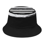 Black And White USA Flag Print Bucket Hat