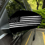 Black And White USA Flag Print Car Side Mirror Covers