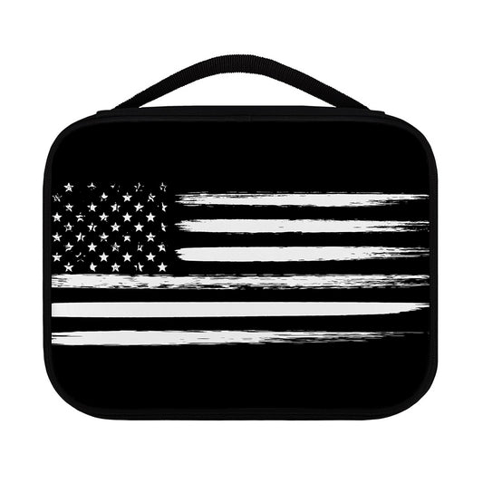 Black And White USA Flag Print Classic Bible Case