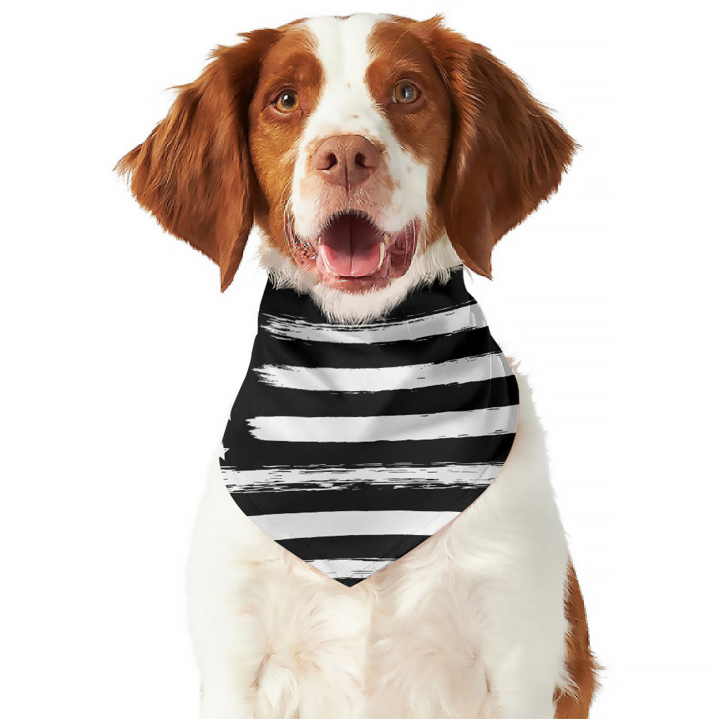 Black And White USA Flag Print Dog Bandana