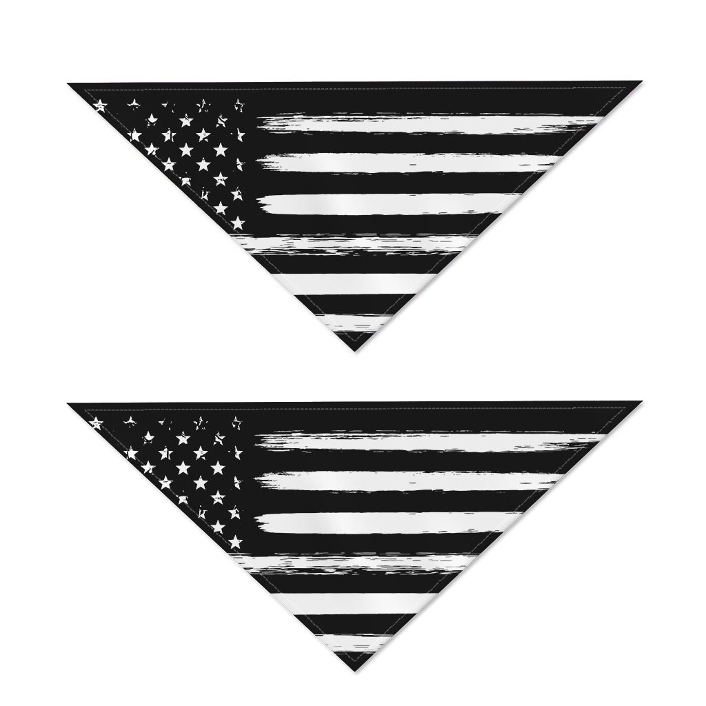 Black And White USA Flag Print Dog Bandana