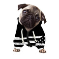 Black And White USA Flag Print Dog Zip Up Hoodie