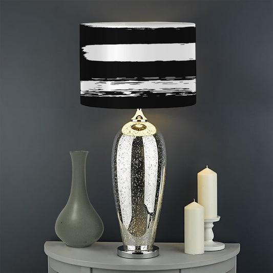 Black And White USA Flag Print Drum Lamp Shade