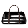 Black And White USA Flag Print Duffel Bag