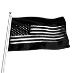 Black And White USA Flag Print Flag