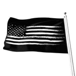 Black And White USA Flag Print Flag