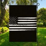 Black And White USA Flag Print Garden Flag