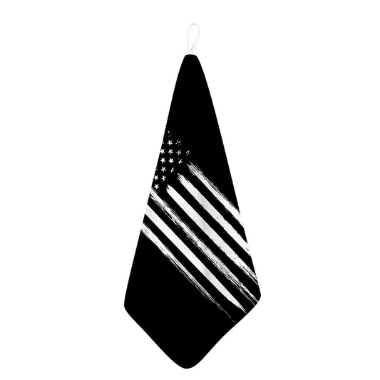 Black And White USA Flag Print Hand Towel