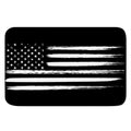 Black And White USA Flag Print Indoor Door Mat