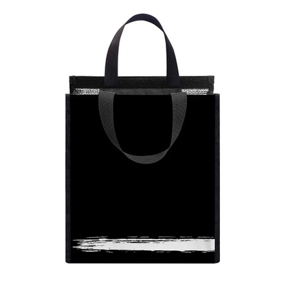 Black And White USA Flag Print Insulated Lunch Tote