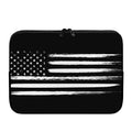 Black And White USA Flag Print Laptop Sleeve
